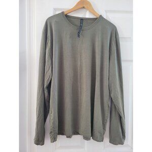 Lululemon Athletica Men Olive Green Top long sleeve pullover size XXL Running